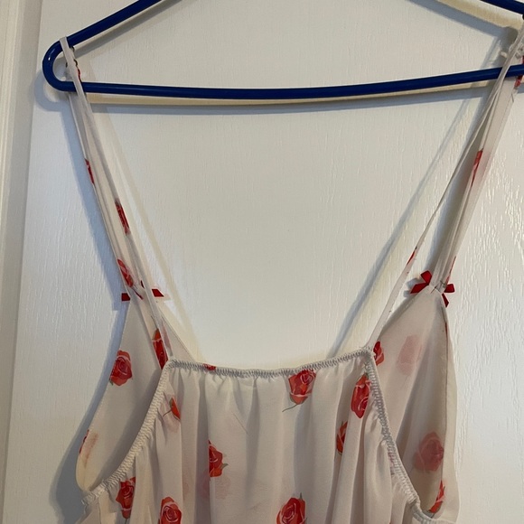 Flora White Red Floral‎ Slip Dress Nightgown Large
Adjustable Straps Babydoll - Picture 5 of 6